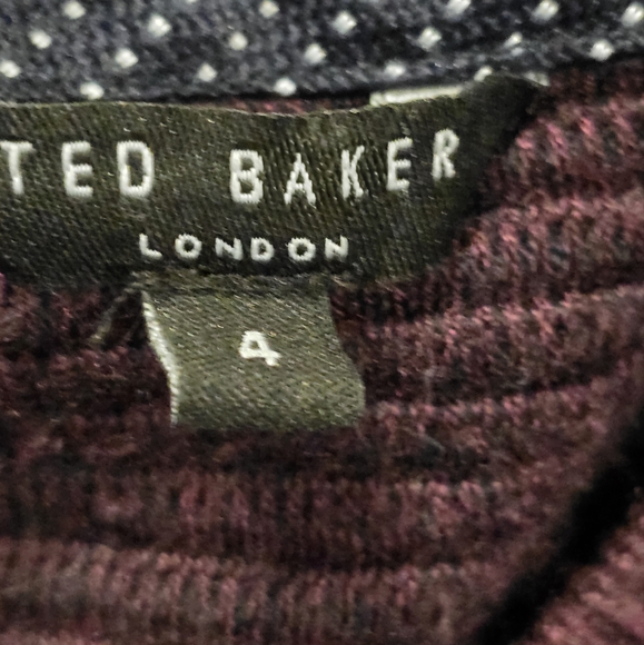 Ted Baker Burgundy Ribbed Sweater - Picture 2 of 5